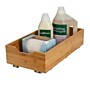 Household Essentials Glidez Bamboo and Steel Pull-Out/Slide-Out Storage Organizer for Under Cabinet Use, 1-Tier Design (HE1086)~#|#~CC4CE815-AEA9-42A1-850CF1C007B3B1EB_sc7