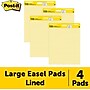 Post-it Super Sticky Easel Pad, 25" x 30", Lined, 30 Sheets/Pad, 4 Pads/Pack (561VAD4PK)~#|#~CC50E8D9-7770-4AF9-B866E353F4460B8D_sc7