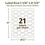 Avery EcoFriendly Laser/Inkjet Oval Multipurpose Labels, 1-1/8" x 2-1/4", White, 525/Pack (94054)~#|#~CC52AE7C-6C44-47BF-98DF6C3FA2A9B517_sc7