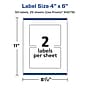 Avery Laser/Inkjet Rectangle Multipurpose Labels, 4" x 6", White, 50 Labels/Pack  (94278)~#|#~CC52D537-A689-4391-A36EF5773E6E4929_sc7