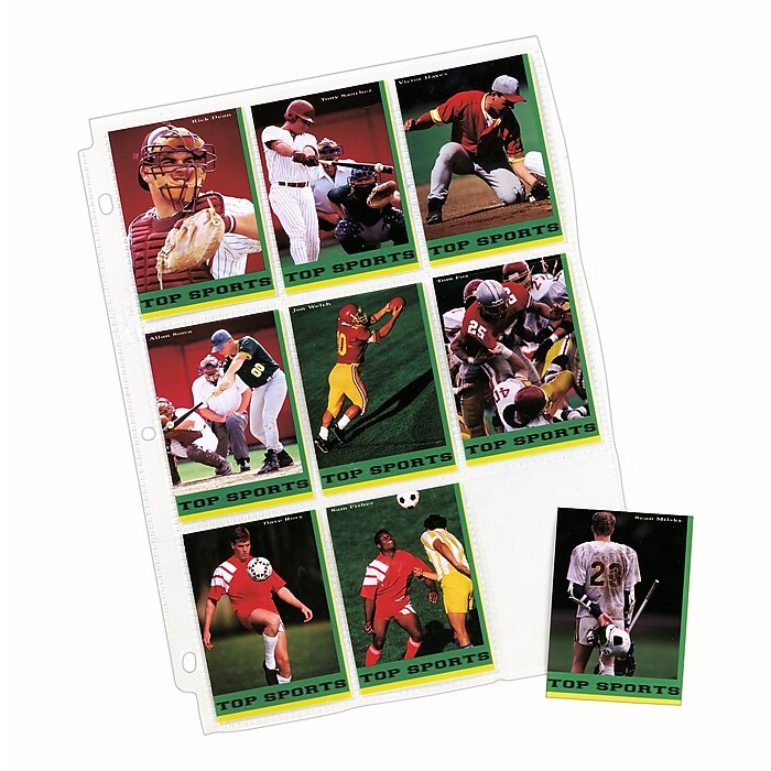 Avery Trading Card Pages Standard Weight Sheet Protector, 8.5" x 11",  Clear, 10/Pack (76016) | Staples