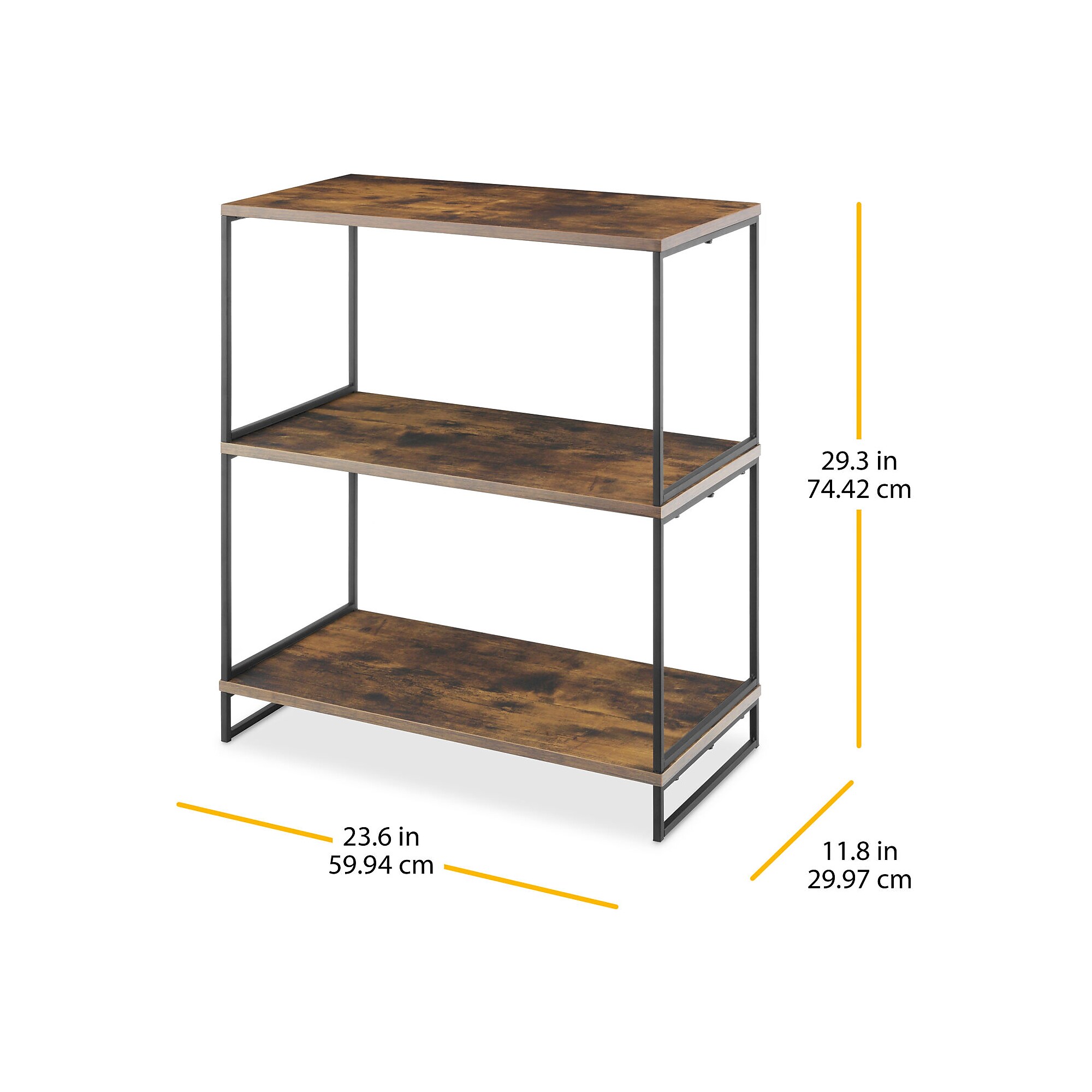 Whitmor 3-Shelf Wood Stand Alone Shelving, 29.3″ x 23.6″, Multicolored (6764-11350) Sansujyuku sansujyuku.com