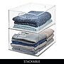 iDESIGN Medium Stackable Plastic Storage Bin with Handles, Clear (40254)~#|#~CC5C08FD-2DCD-4117-B8D97871A7ADCA44_sc7
