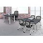 Regency Kee 72" x 24" Training Room Table, Grey/Chrome (MT7224GYBPCM)~#|#~CC5D1100-0402-49B1-A14D3D6BCEFBDBEA_sc7
