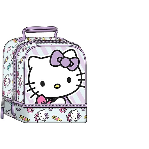 Hello Kitty Kids Insulated Lunch Bag, 2-Compartment, Multicolored