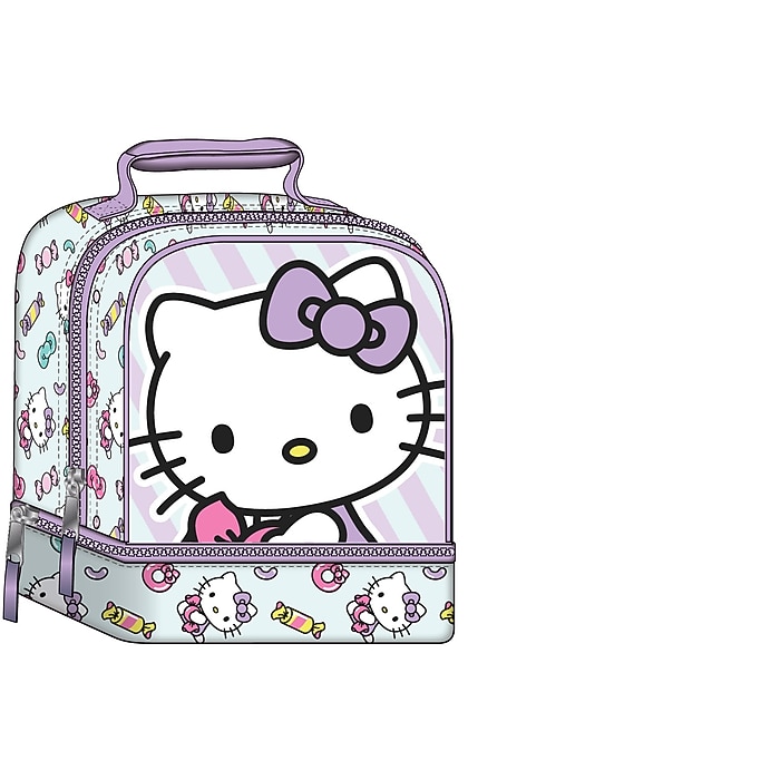 Hello Kitty Kids Insulated Lunch Bag, 2-Compartment, Multicolored