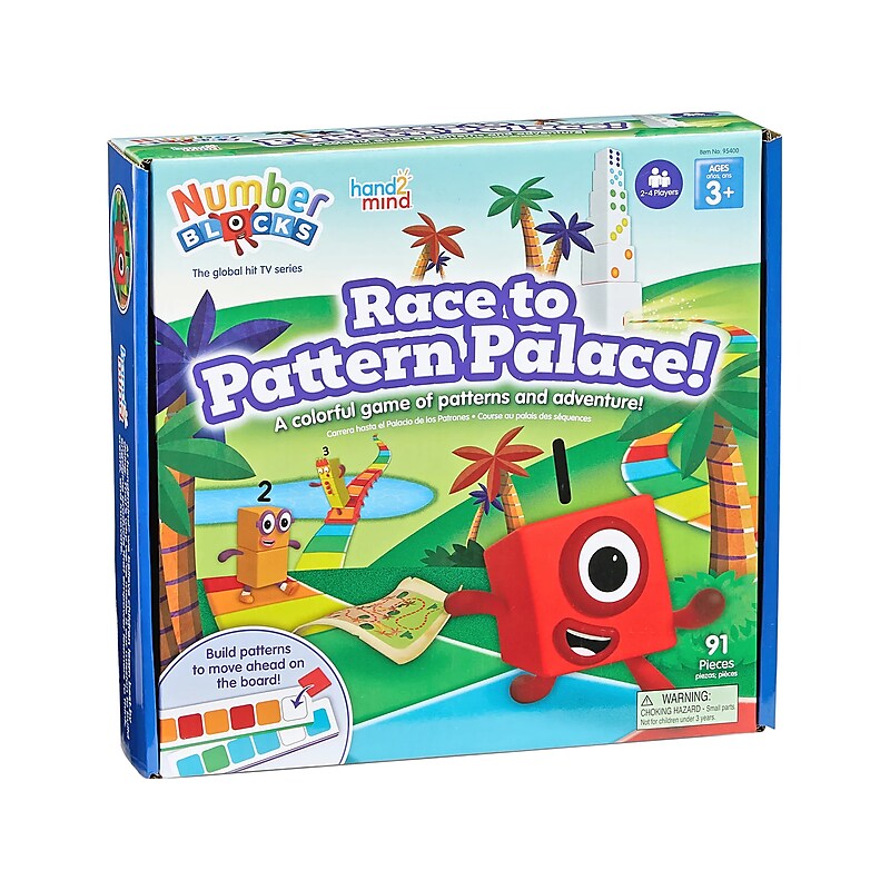 hand2mind Numberblocks Race to Pattern Palace Board Game (95400) image 1