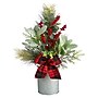 Nearly Natural Artificial Holiday Winter Greenery, Pinecone and Berries Christmas Table Arrangement, 20" (A1854)~#|#~CC66F637-35BB-42E5-A7FDF167335BDE4D_sc7