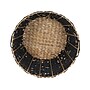 Household Essentials Puddle Cattail/Paper Storage Basket, Black/Light Beige (ML-6750)~#|#~CC68531A-1024-4801-B43A850B3436193E_sc7