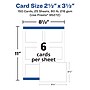 Avery Business Cards, 2.5" x 3.5", Matte White, 150/Pack (95272)~#|#~CC6A769D-070C-412D-9E1B77169E2E36D5_sc7