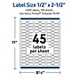 Avery Waterproof Barbell Laser Multipurpose Labels, 0.5" x 2.5", White, 4500/Box (19479399159)~#|#~CC6AC307-F00D-4F47-B465DBBFD0DA2DEA_sc7
