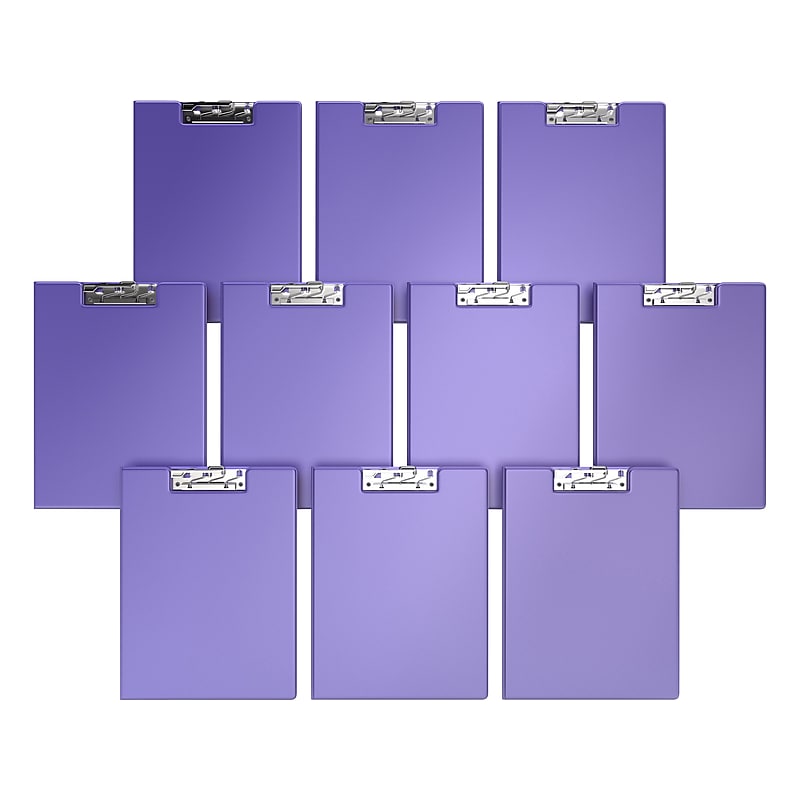 Davis Group Premium Polypropylene Clipboard, Letter Size, Purple, 10/Pack (4511-69-10) image 1