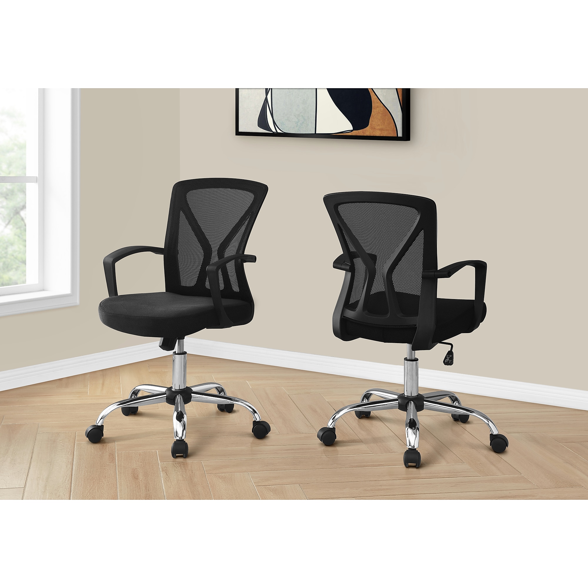 Monarch Specialties Inc. Ergonomic Mesh Swivel Computer and Desk Chair, Black (I 7460) Sansujyuku sansujyuku.com