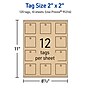 Avery 2" x 2"  Blank Price & Merchandise Tags, Kraft Brown, 120/Carton (95316-KMT10)~#|#~CC6FE28E-A683-4991-9AB5F45B32BE25C0_sc7