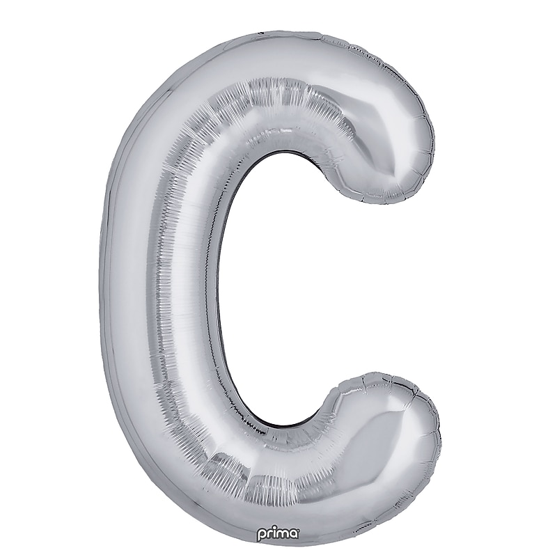 Party City 16" "C" Foil Balloon, Silver, 2/Pack (AM60050267-18) image 1