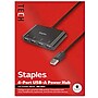 Staples TECH 4-Port USB 2.0 Hub, Black (ST62379)~#|#~CC73F08C-9395-4B99-86B0B933210190DF_sc7