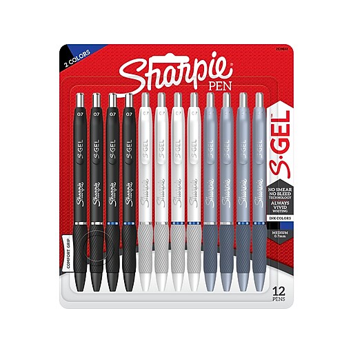 Sharpie S-Gel Retractable Gel Pen, Medium Point, Assorted Ink