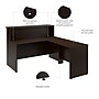 Bush Business Furniture Arrive 60"W L Shaped Reception Desk with Shelf, Mocha Cherry (ARV003MR)~#|#~CC79B203-C857-4B6B-8F2BB845D64B8D73_sc7