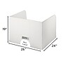 Classroom Products Foldable Cardboard Freestanding Privacy Shield, 19"H x 26"W, White, 20/Box (1920 WH)~#|#~CC85FD03-B864-4B33-931551C445BD3CDB_sc7