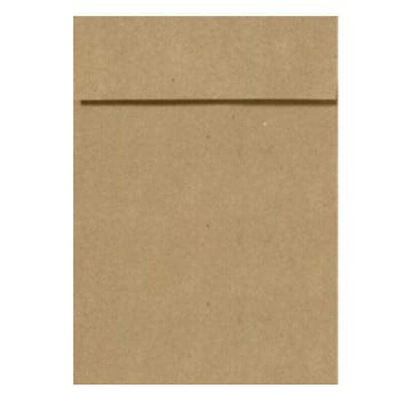 LUX 70lb 7 1/4"x5 1/4" A7 Vertical Envelopes W/Peel&Press, Grocery Bag Brown, 1000/BX image 1