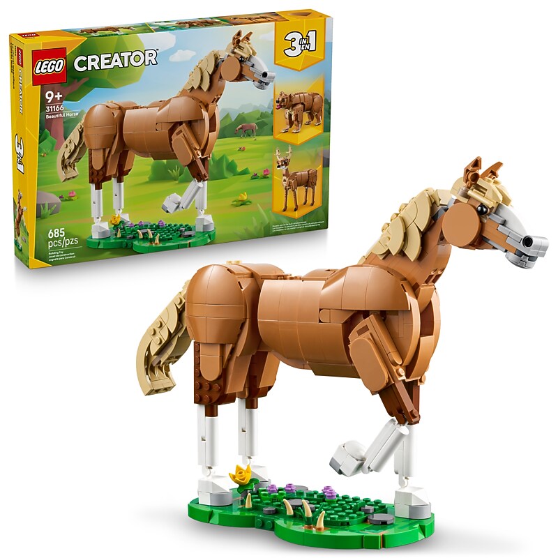 LEGO Creator 3-in-1 Beautiful Horse, 685 Pieces (31166) image 1