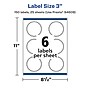 Avery Laser/Inkjet Multipurpose StarburstLabels, 3" Dia, Glossy Clear, 150/Pack (94609)~#|#~CC892471-9006-4D16-87B71EFBF406D48C_sc7