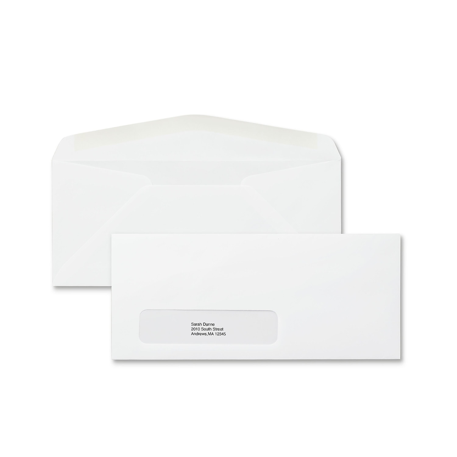 MyOfficeInnovations gummierter Geschäftsumschlag 4 1/8" x 9 1/2" weiß gewebt 500/Box