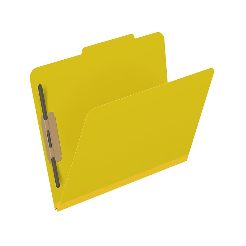 Medical Arts Press Pressboard Classification Folder, 2" Expansion, Letter Size, Yellow, 25/Box image 1