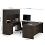 Bestar Embassy 72"W U-Shaped Executive Desk Bundle, Dark Chocolate (60897-79)~#|#~CC93802B-D0FA-42F1-9D498B64D4BCC5A7_sc7