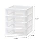 Iris 4-Drawer Desktop Unit, White/Clear (587014)~#|#~CC9717CE-9513-48E4-A06EA7ED9B2372FA_sc7