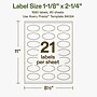 Avery Hemp Oval Laser/Inkjet Multipurpose Labels, 1-1/8" x 2-1/4", Off-White (1680/Box)~#|#~CC9AEE02-E5E8-4A14-848D6E59CA2E5AE6_sc7
