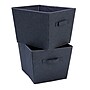 Household Essentials Medium Folding Fabric Storage Bin, 10" x 14"x 12", 29.09 Qt., Blue, 2/Pack (HE1069)~#|#~CC9B0455-46FE-4A80-8C7115B5E0424594_sc7