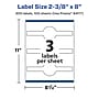 Avery Laser/Inkjet Decorative Edge Multipurpose Labels, 2-3/8" x 8", Clear, 300/Box (94117)~#|#~CC9B5A0B-C073-464D-A3450E96C26B63D0_sc7