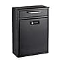 AdirOffice Wall Mounted Drop Box Indoor/Outdoor Interoffice Mailbox, Black (631-04-BLK-KC)~#|#~CCA3211E-2A57-4AE7-A3B67C42C0D21DB5_sc7