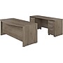 Bush Business Furniture Studio C 72"W Bow Front Desk and Credenza with File Cabinets Bundle, Modern Hickory (STC009MHSU)~#|#~CCA42FCC-27F7-4557-B9E44784BE181AF7_sc7