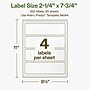 Avery Hemp Rectangle Laser/Inkjet Multipurpose Labels, 2-1/4" x 7-3/4", Off-White (320/Box)~#|#~CCAB92D3-5D9B-47D3-98E8E30EB7CA6C97_sc7