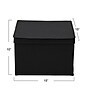 Household Essentials Medium Stackable Folding Fabric Square KD Storage Box, 10" x 15"x 15", 39 Qt., Black, 2/Pack (7617-1)~#|#~CCB37ABD-0474-4F5B-923EFA0D2F2B0AD3_sc7