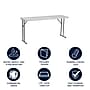 Flash Furniture Kathryn 5' x 18" Plastic Folding Table, Granite White (RB1860)~#|#~CCBE78F3-1E2E-49DB-A9AB072E3603FB79_sc7