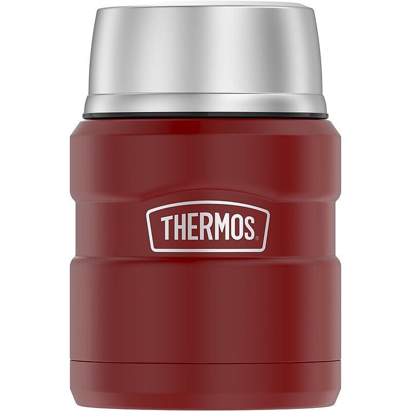 Thermos King Stainless Steel Insulated Food Jar, Red, 16 oz. (EASK3000MR4) image 1
