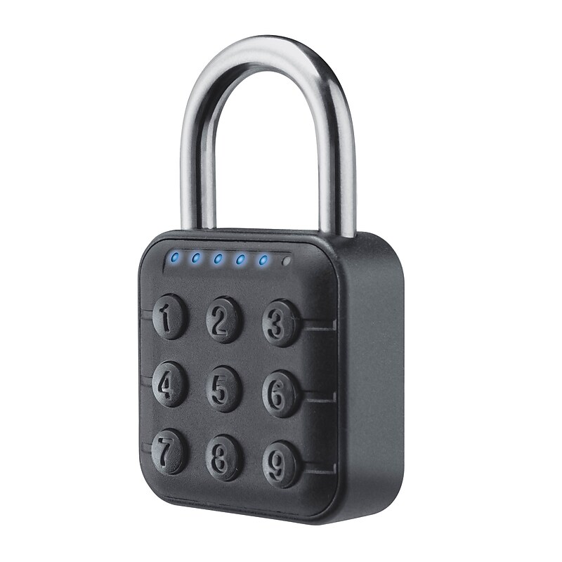 GEENI LockConnect Padlock Smart Bluetooth Lock, Black (GN-WA018-101M) image 1