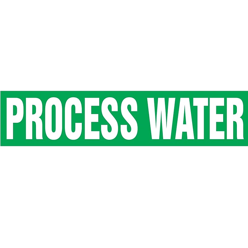 Accuform Snap Tite Pipe Marker, PROCESS WATER, 3/4" to 1-1/4", White/Green (RPK579STA) image 1