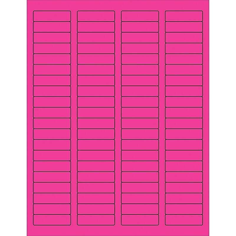 Tape Logic Laser/Inkjet Address Labels, 1 3/4" x 1/2", Fluorescent Pink, 8000/Carton (LL170PK) image 1