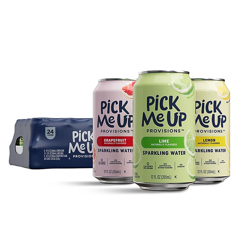 Pick Me Up Provisions™ Sparkling Water Variety Pack, 12 oz., 24 Cans/Carton (PM63523) image 1