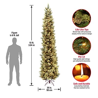 National Tree Company 10' Pre-Lit Carolina Pine Artificial Christmas Tree