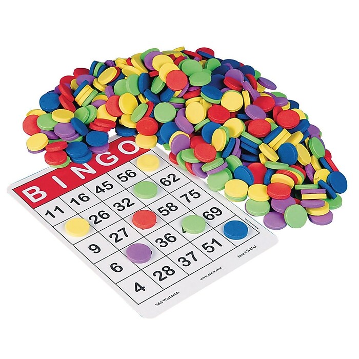 S&S Worldwide Quiet Bingo Chips, 250/Pack (17749001) | Staples