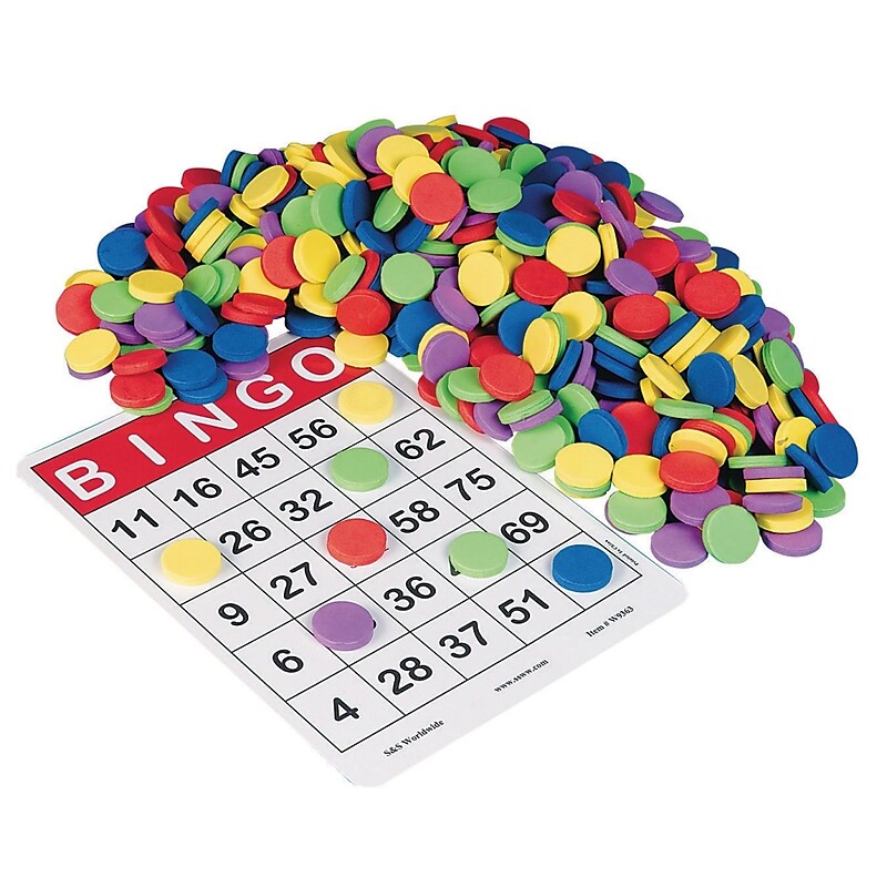 S&S Worldwide Quiet Bingo Chips, 250/Pack (17749001) image 1