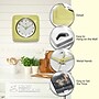 Infinity Instruments Square Retro Yellow Wall Clock, 9.25" (13228YL-4103)~#|#~CCD88237-51FC-459E-8A2FC93B9AAE21E8_sc7