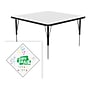 Correll Square Activity Table, 36" x 36", Height-Adjustable, Frosty White/Black (A3636DE-SQ-80)~#|#~CCDE474B-A3F7-4246-8C409516C8013727_sc7