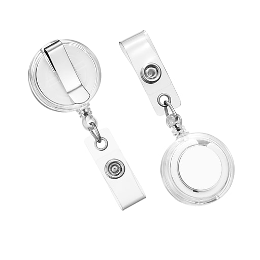 Staples Badge Reels, 33" Retractable Cord Length, Vinyl/Metal