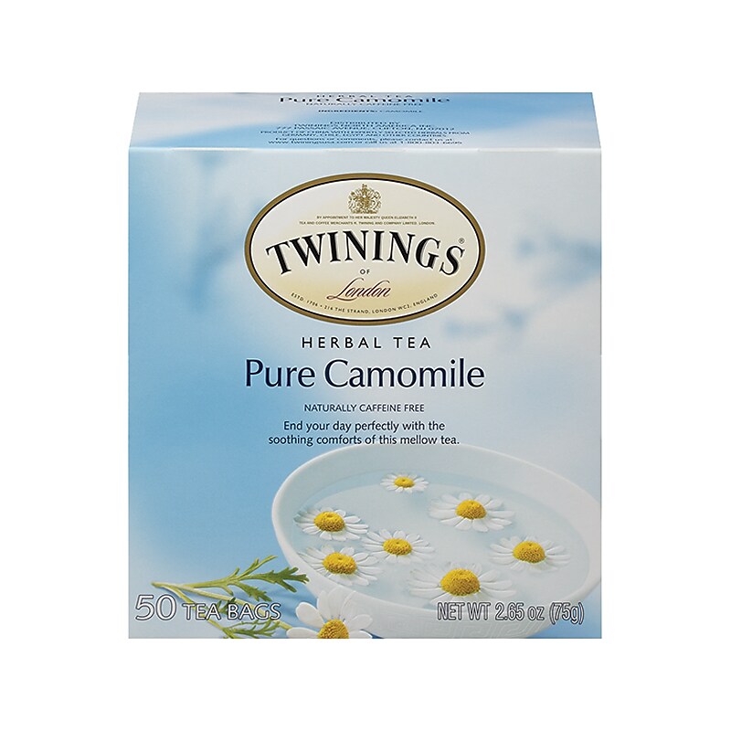 Twinings Pure Camomile Herbal Tea Bags, 2.65 oz., 50/Box (TNA53651) image 1